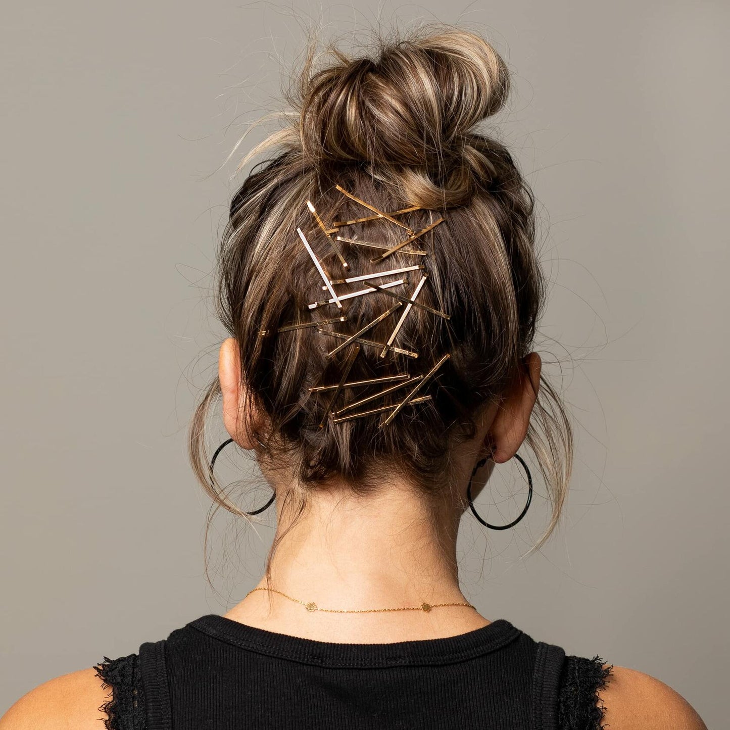 KOKO & KO Gold Bobby Pins 2in 40pcs Flat Hair Pins Blonde Hair