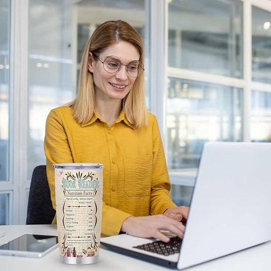 Grawmise 20oz Tumbler for Book Lovers Women Christmas Gifts