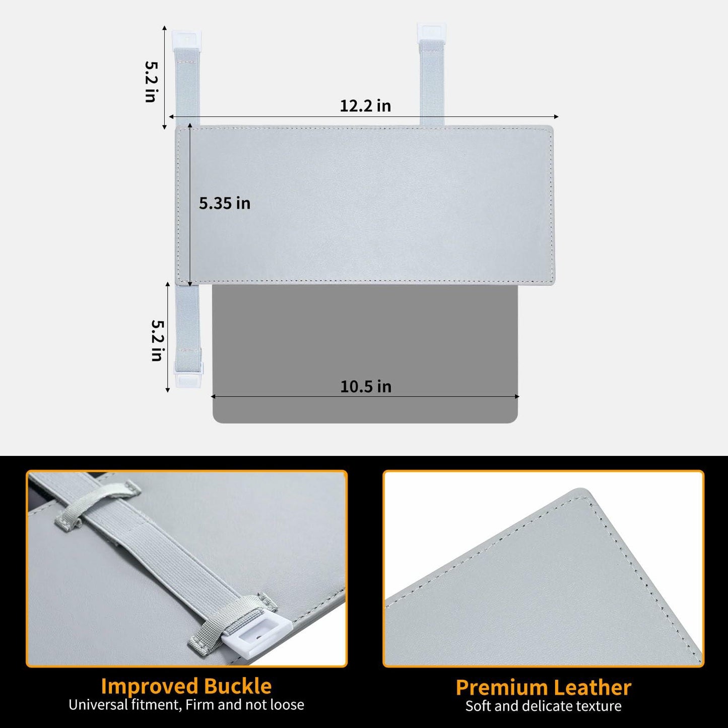 Uxcer Polarized Sun Visor Extender UV400 PC Lens Gray Sunshade Blocker