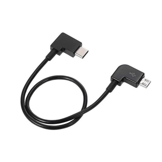 Zigmoon Micro USB to Type C 90° Data Cable for DJI Mavic Pro Spark