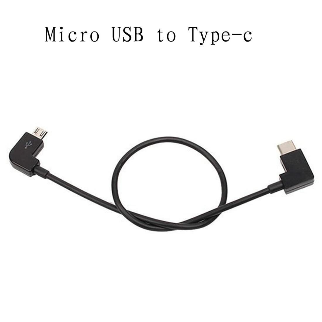 Zigmoon Micro USB to Type C 90° Data Cable for DJI Mavic Pro Spark
