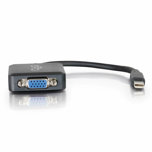 C2G Mini DisplayPort to VGA Adapter Male to Female Black 8in Cable 54315