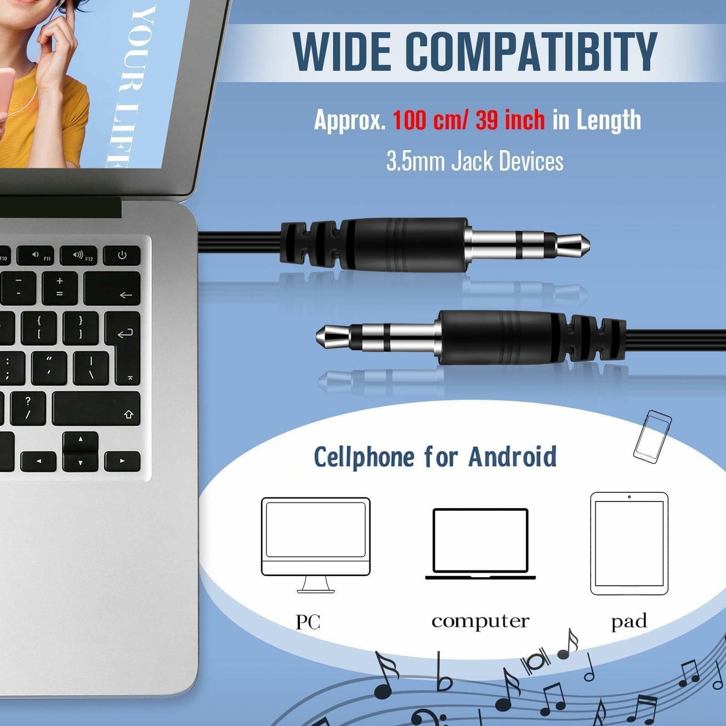 Konohan 100 Pack 3.5mm Earbuds Basic Headphones for Kids Black