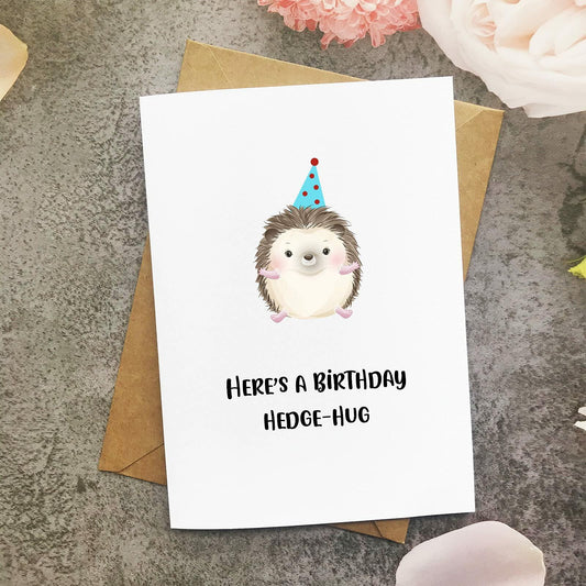 MAGJUCHE Hedgehog Funny Birthday Greeting Card Brown Cute