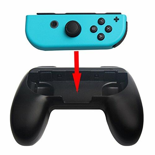 EIMGO Nintendo Switch Joy-Con Controller Grip 4 Pack Black Red Blue Rubber
