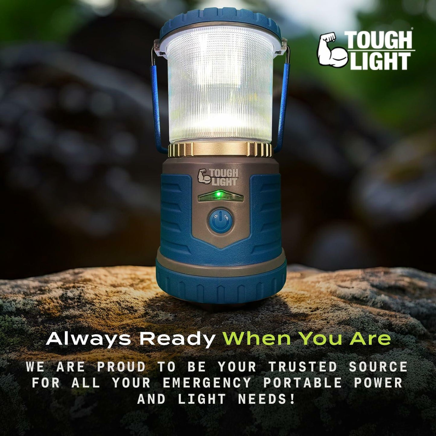 Tough Light USB Rechargeable Camping Lantern 400 Lumens 6000mAh Black
