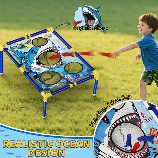 Lehoo Castle Bean Bag Toss 3-in-1 Game Blue Outdoor Toys Kids 4-8