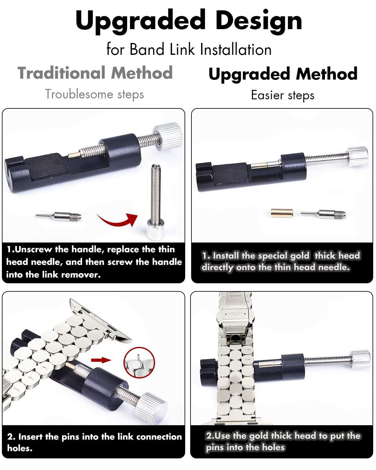 TISIMO Stainless Steel Apple Watch Band Silver Rose Gold Size 38-45mm