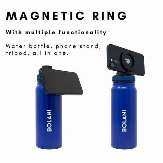 BOLANI MagSafe Water Bottle Stainless Steel 24oz White Insulated Leak Proof