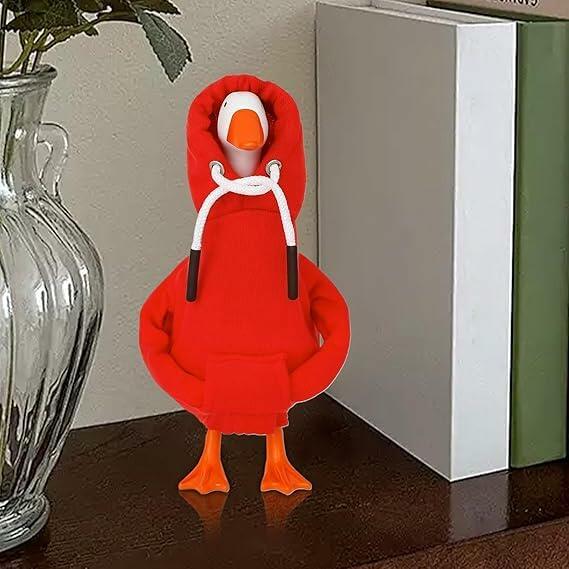 Generic Desk Goose Red Hoodie Mini Goose Costume Table Decor Accessory 7 Inch