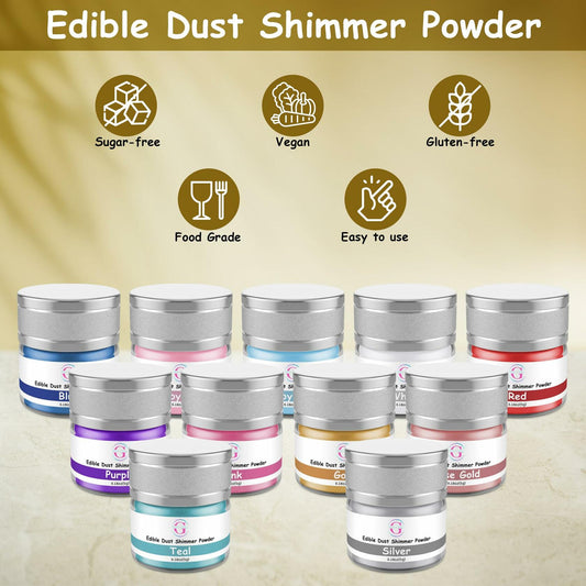 Glitter & Glitz Edible Drink Glitter Luster Dust Blue 5g Cocktail Baking