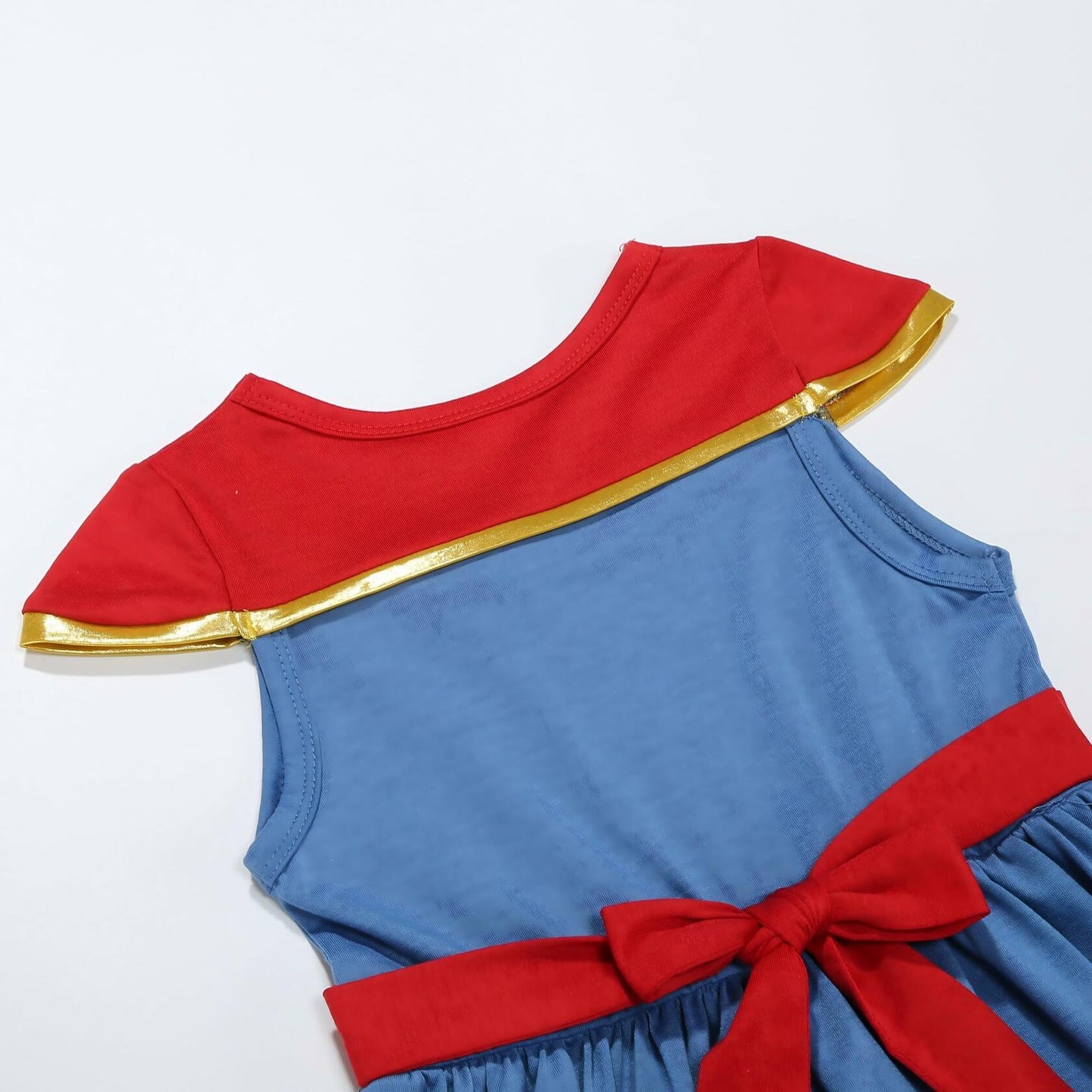 JUIULU Girls Princess Dress Costume Set Blue Size 120 (4-5T)