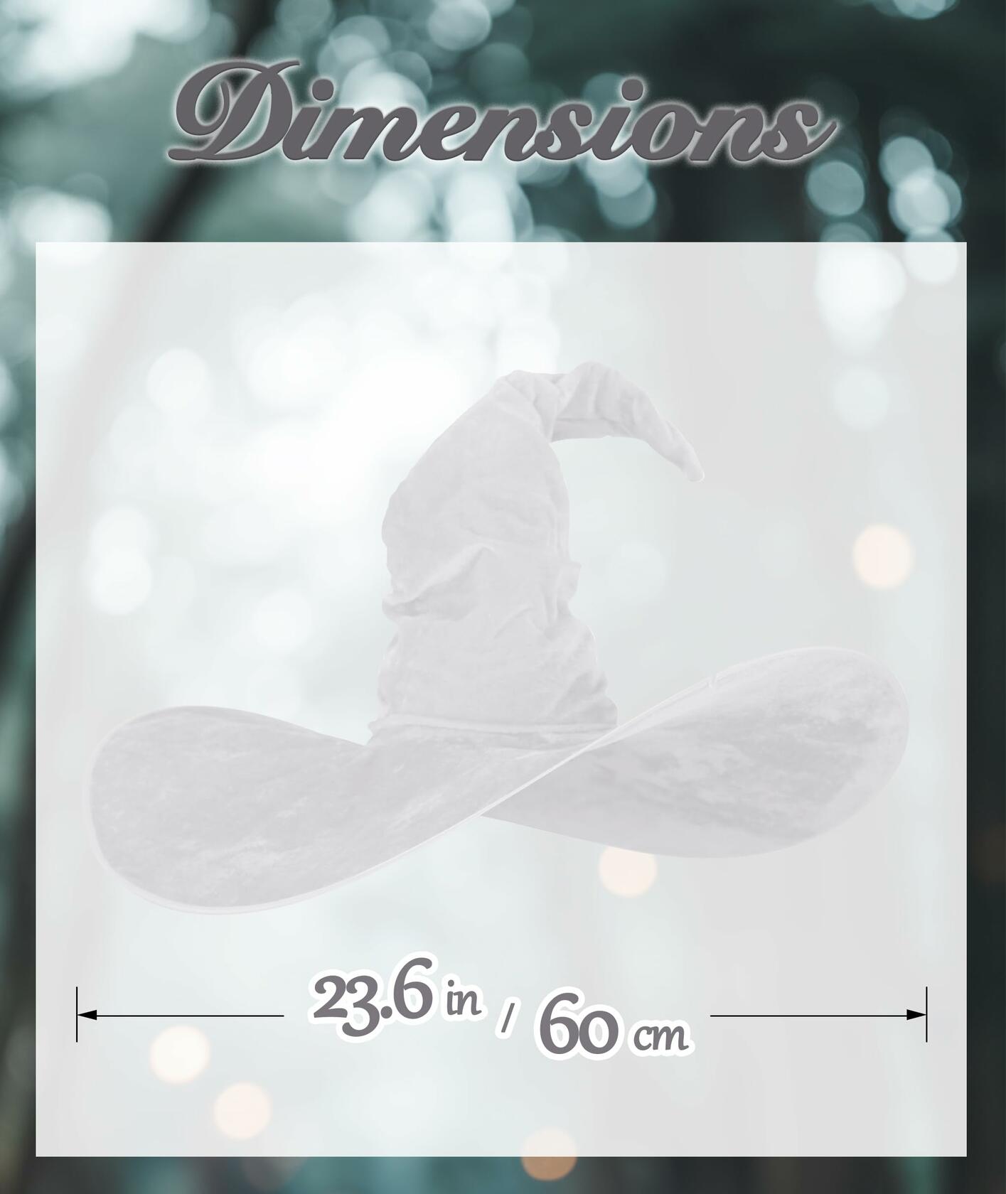 JEGERMIG Women's Masquerade Ruched Velvet Witch Hat White Size 23in