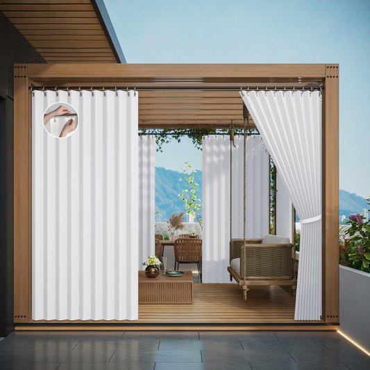 StangH Thermal Insulated Accordion Curtain W50xL80 Pure White 1 Panel