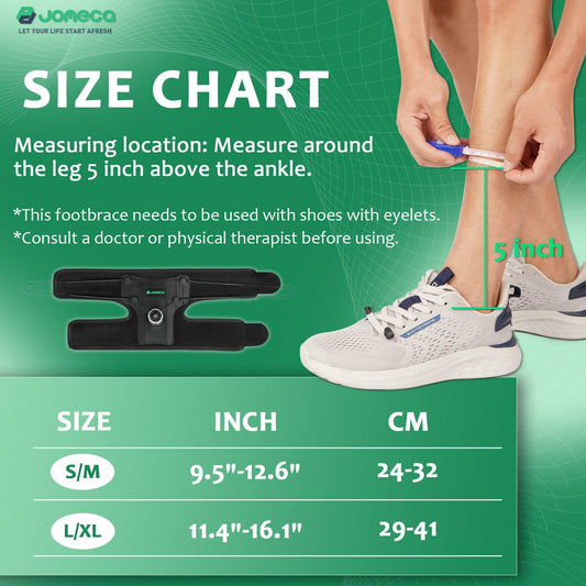 JOMECA Adjustable AFO Foot Brace Dial Tension Support for Walking with Shoes