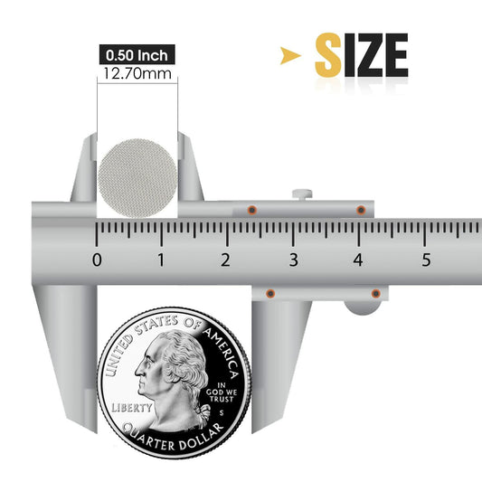 STANKER Pipe Screens 120pcs 1/2 Inch 12.7mm Stainless Steel Metal Mesh