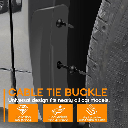 ZGMAIJIA 100pcs Nylon Cable Tie Buckles Universal Automotive Fastener Clips