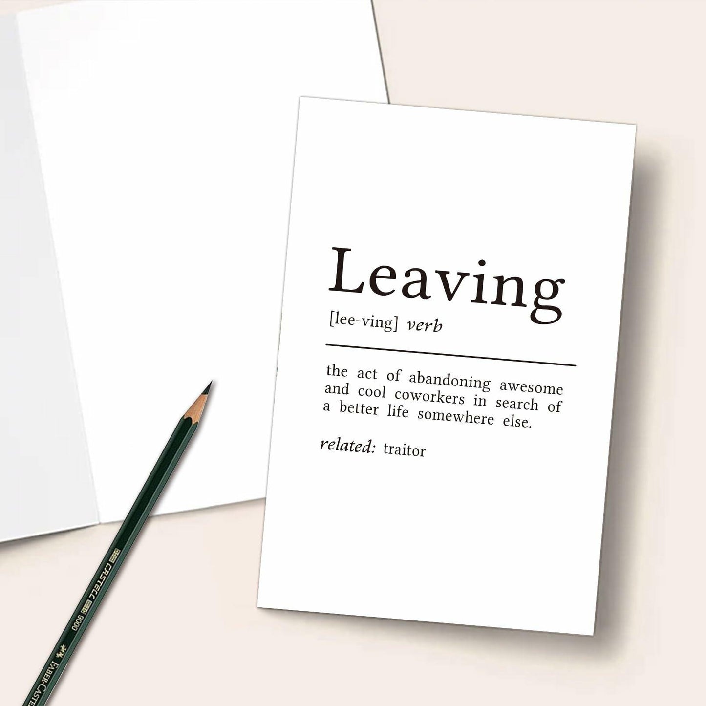 Funny Coworker Leaving Card Farewell Goodbye New Job Good Luck for Her Him