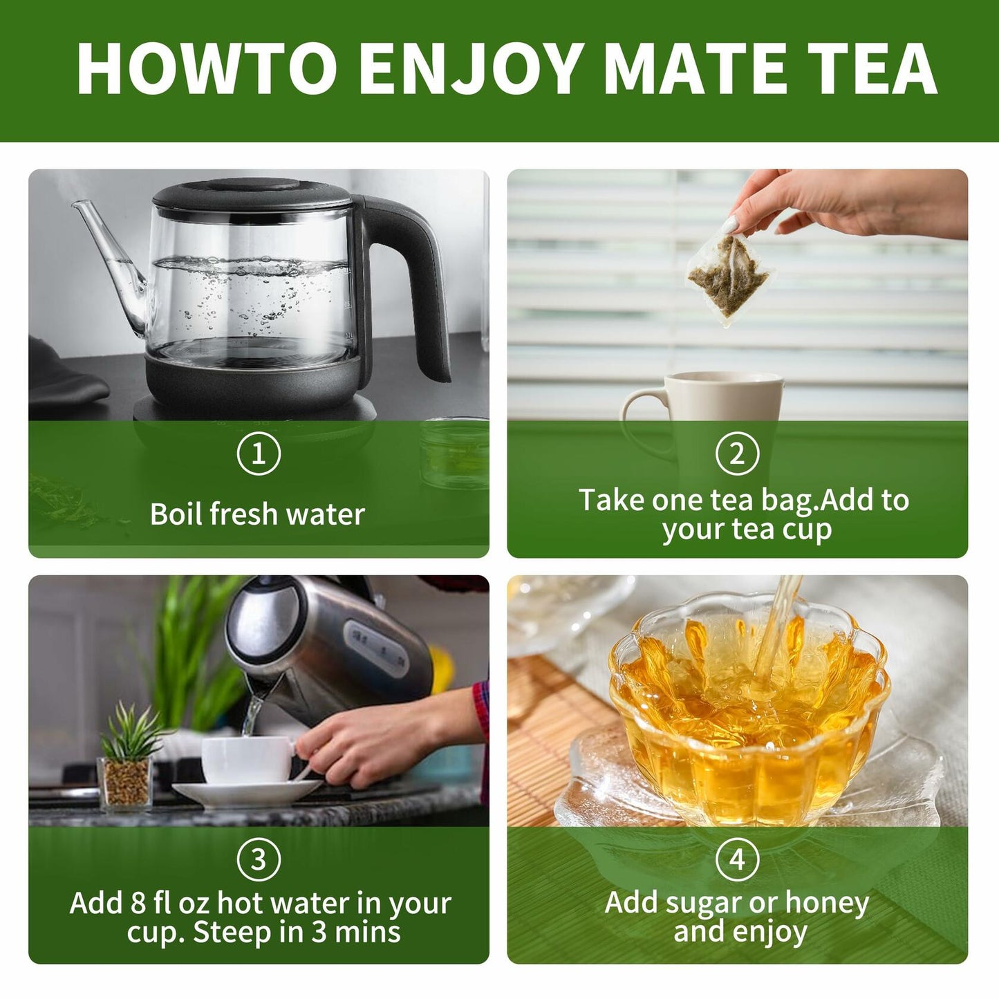 BestBy01/26 Hudetex Yerba Mate Tea Bags 70 Count Cardiovascular Digestive