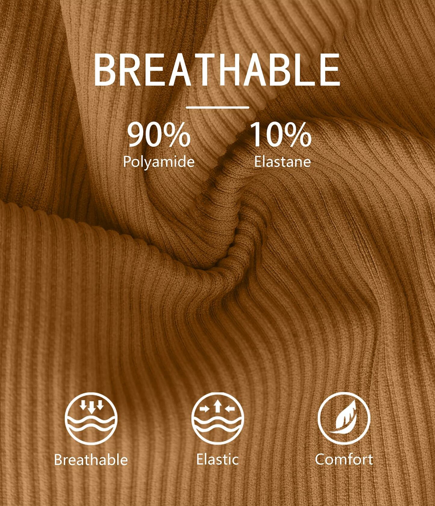 OVESPORT 2Pack Workout Tank Tops Women Built-in Bra Brown+White Size L