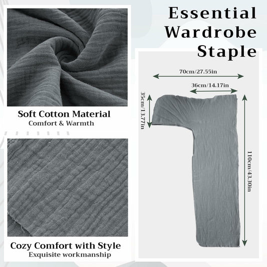 ShinyMatch Medieval Hooded Cowl Cape Shawl Scarf Renaissance Cloak Grey One Size