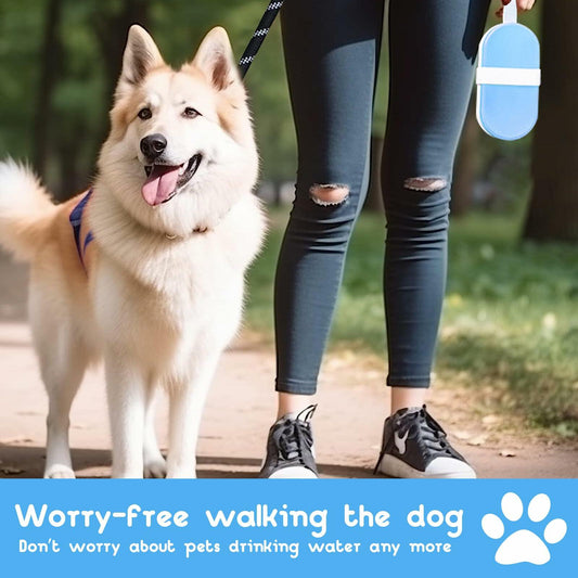 Maatouna Dog Water Bottle Foldable Leak-Proof Portable Outdoor Yellow