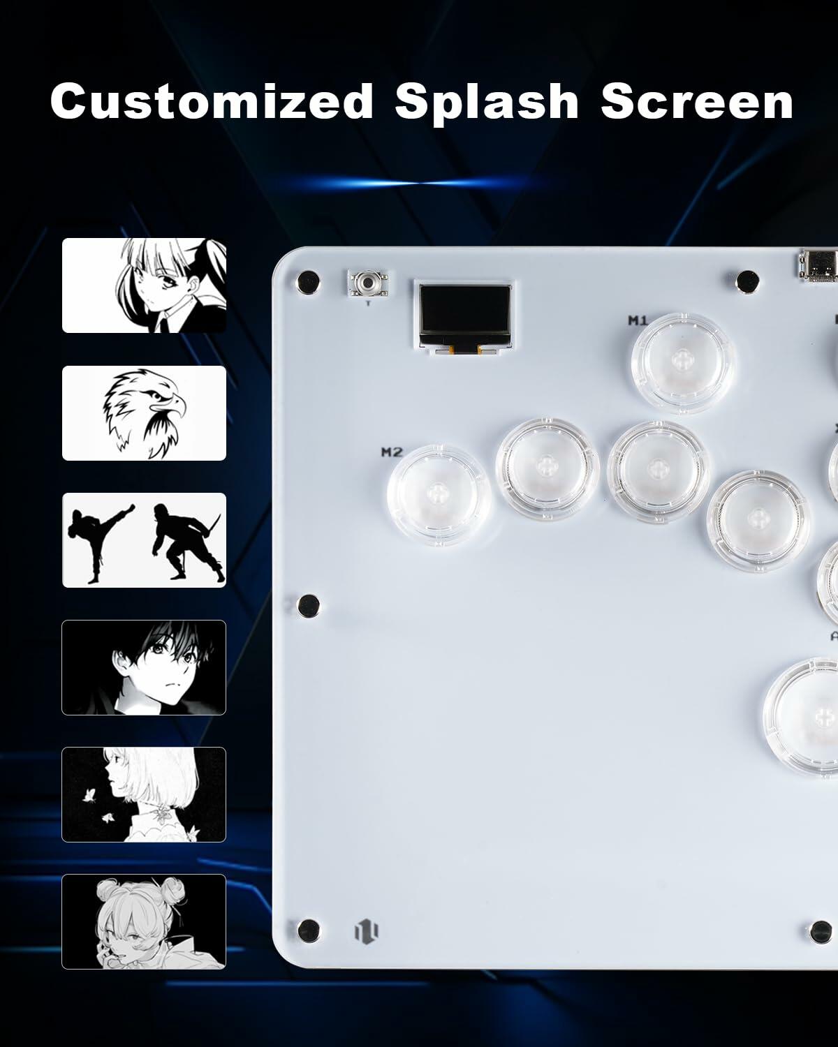 SIXSIR Haute42 R16 Retro Arcade Controller 16 Keys RGB White PC/Switch/PS