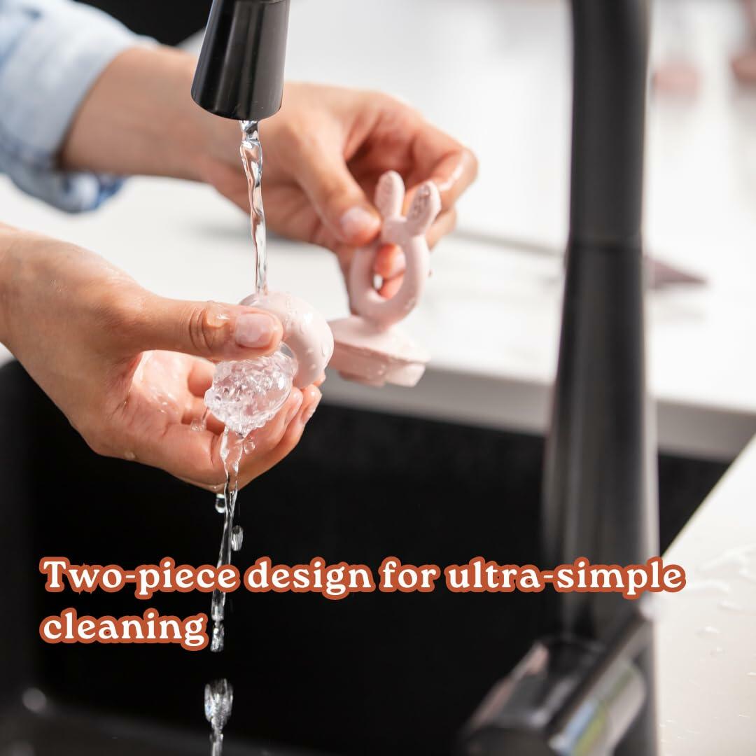 Haakaa Freeze-N-Feed Mini Combo Silicone Feeder & Nibble Tray Oat 1 PK