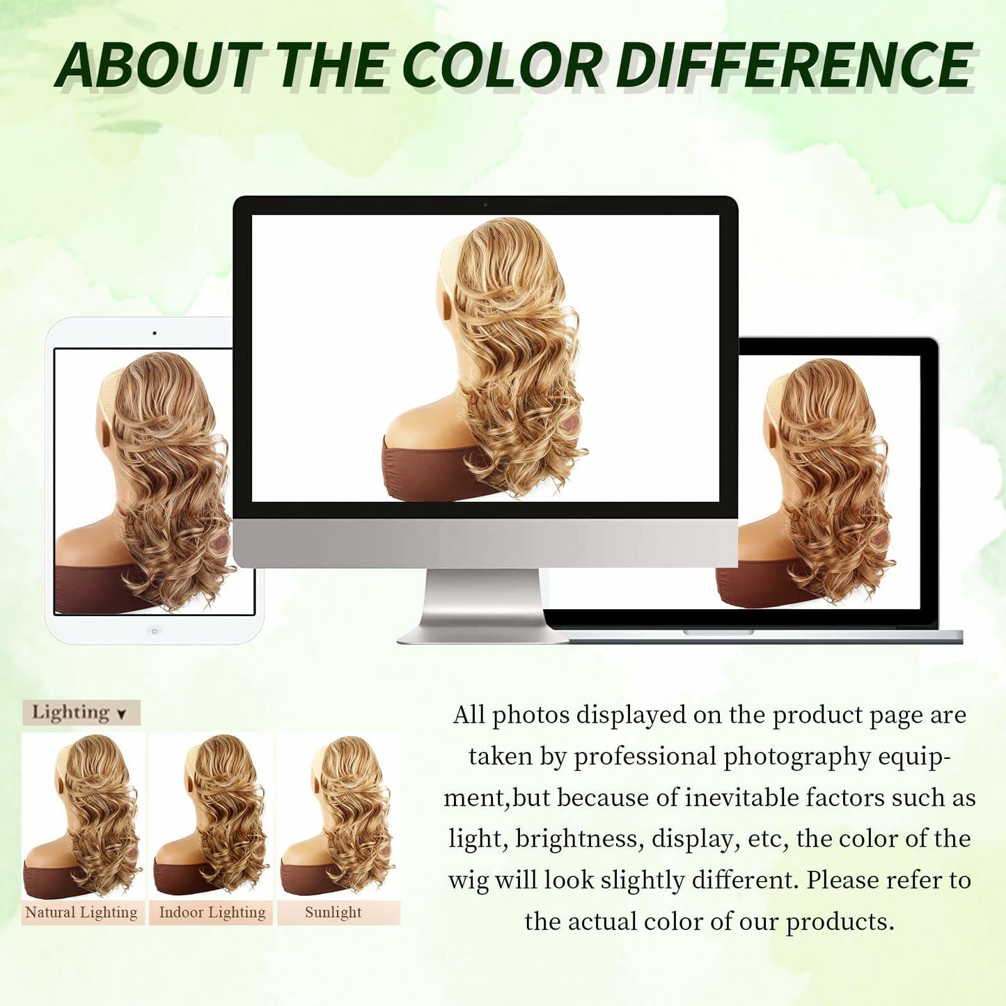 Mayouda 18in Long Curly Wavy Drawstring Ponytail Extension Light Blonde