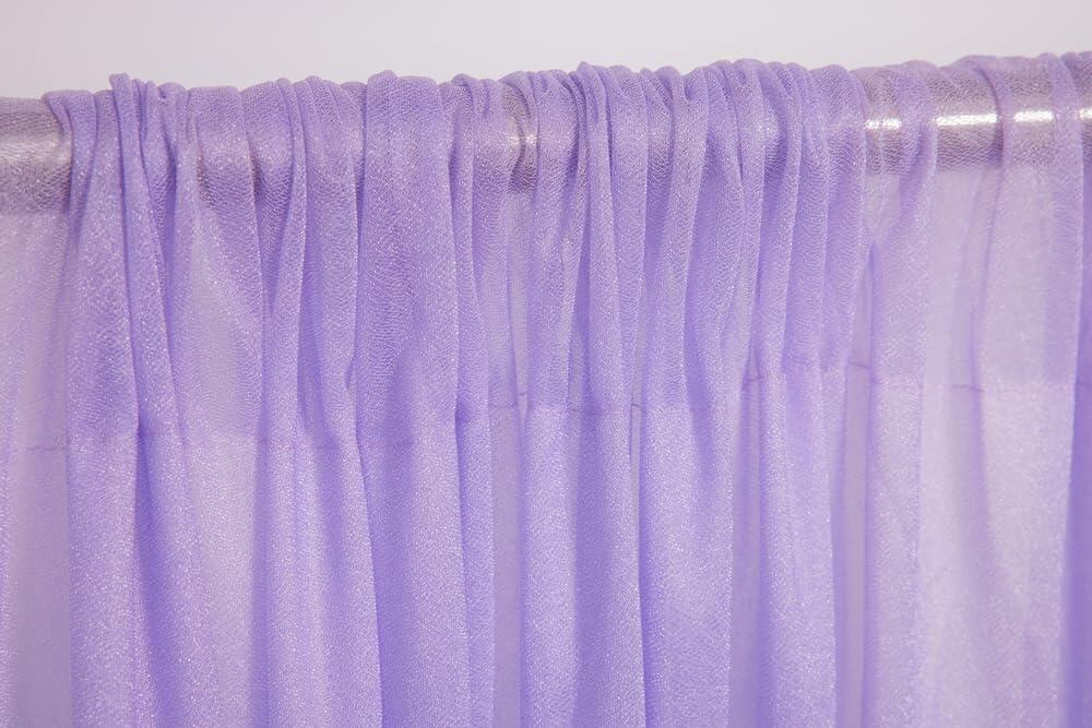 Mohoeey Double Layer Wedding Backdrop Curtains 10x10ft Purple Chiffon Fabric