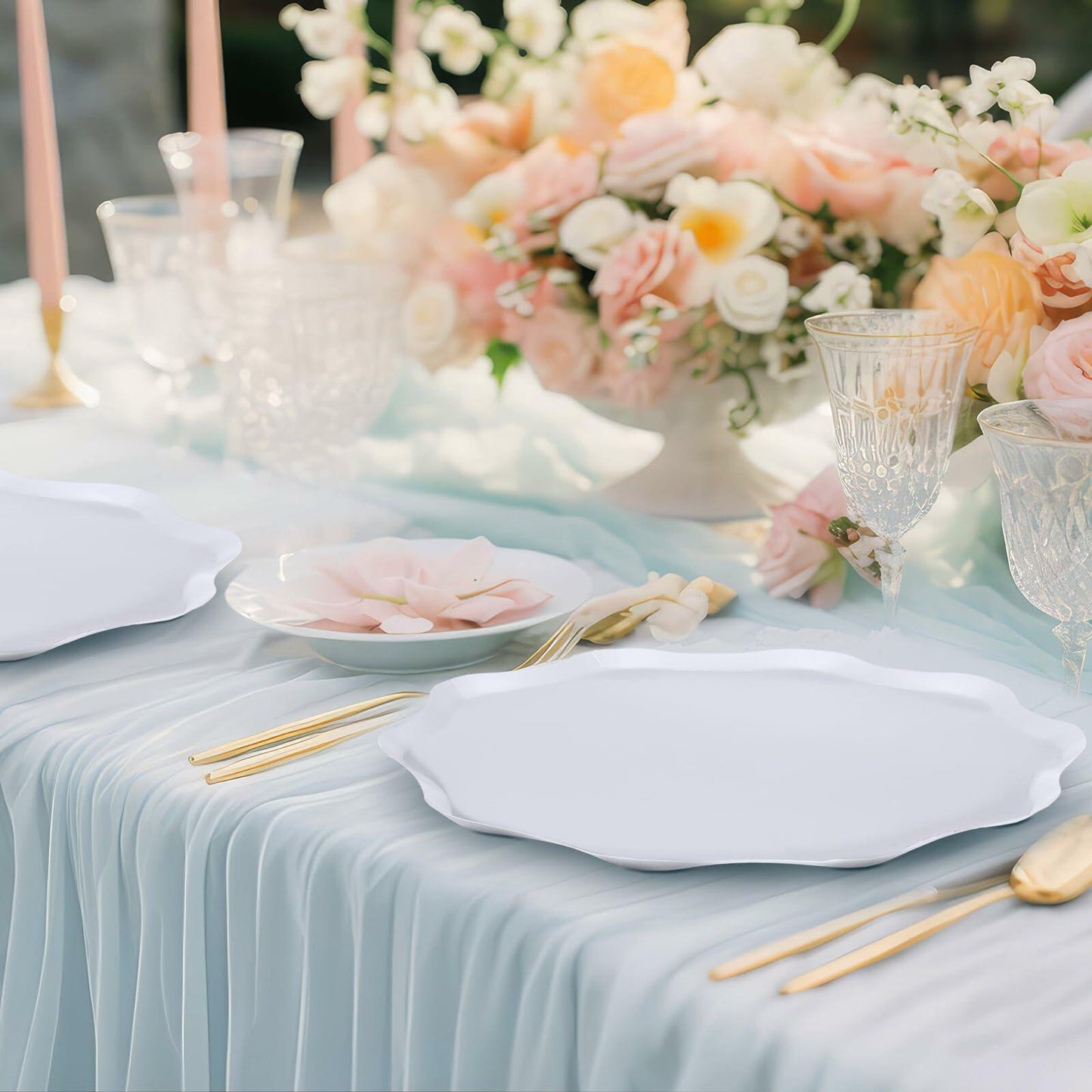 Havawish Compostable Dinner Plates 10.5 Inch French Crème 30 Pcs