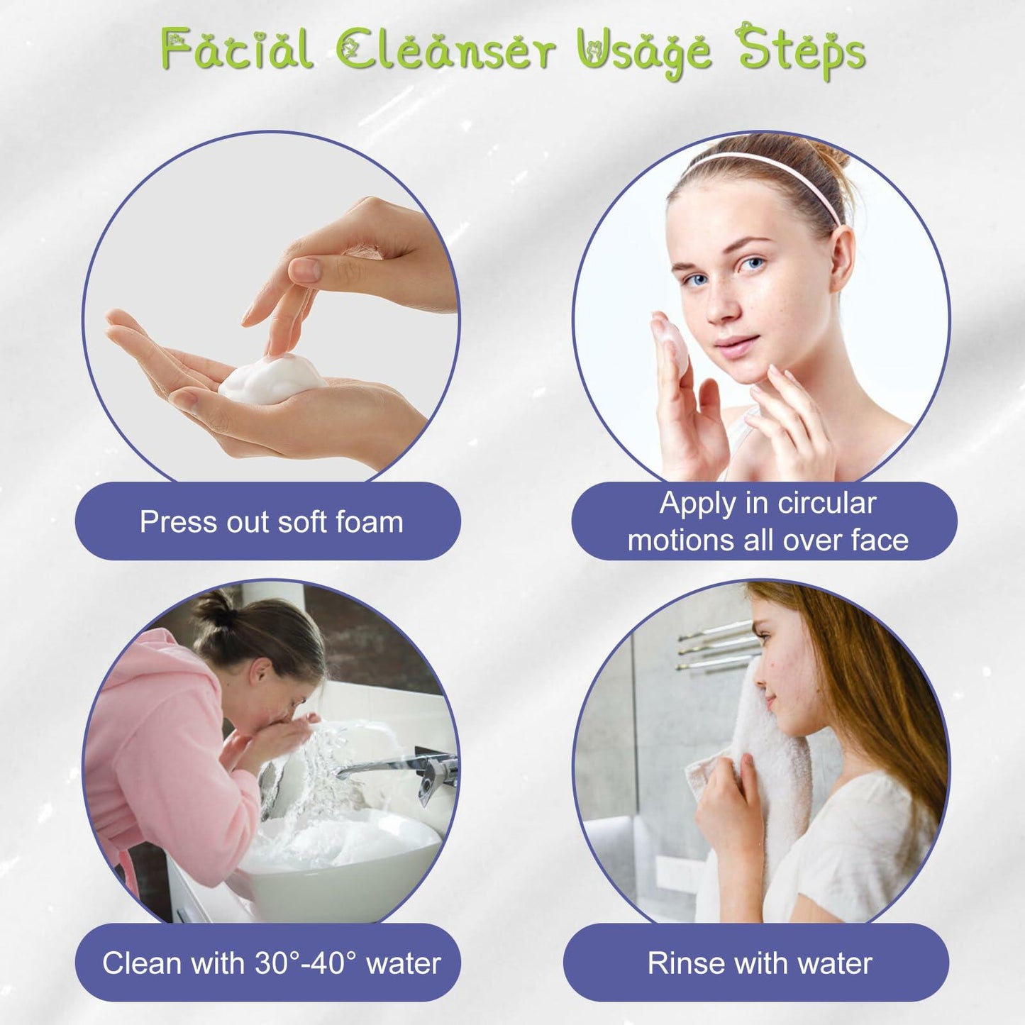 Kricri Teen Skin Face Wash Peach Scent Hydrating 5 Fl Oz Made in France