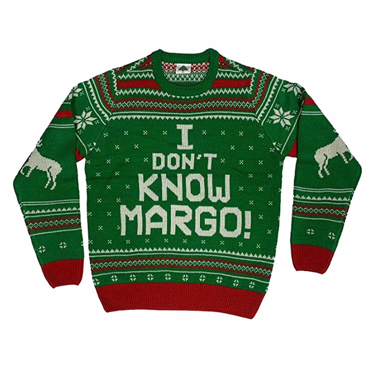 Oh My Sweater I Don't Know Margo Ugly Christmas Sweater Green Size 3XL