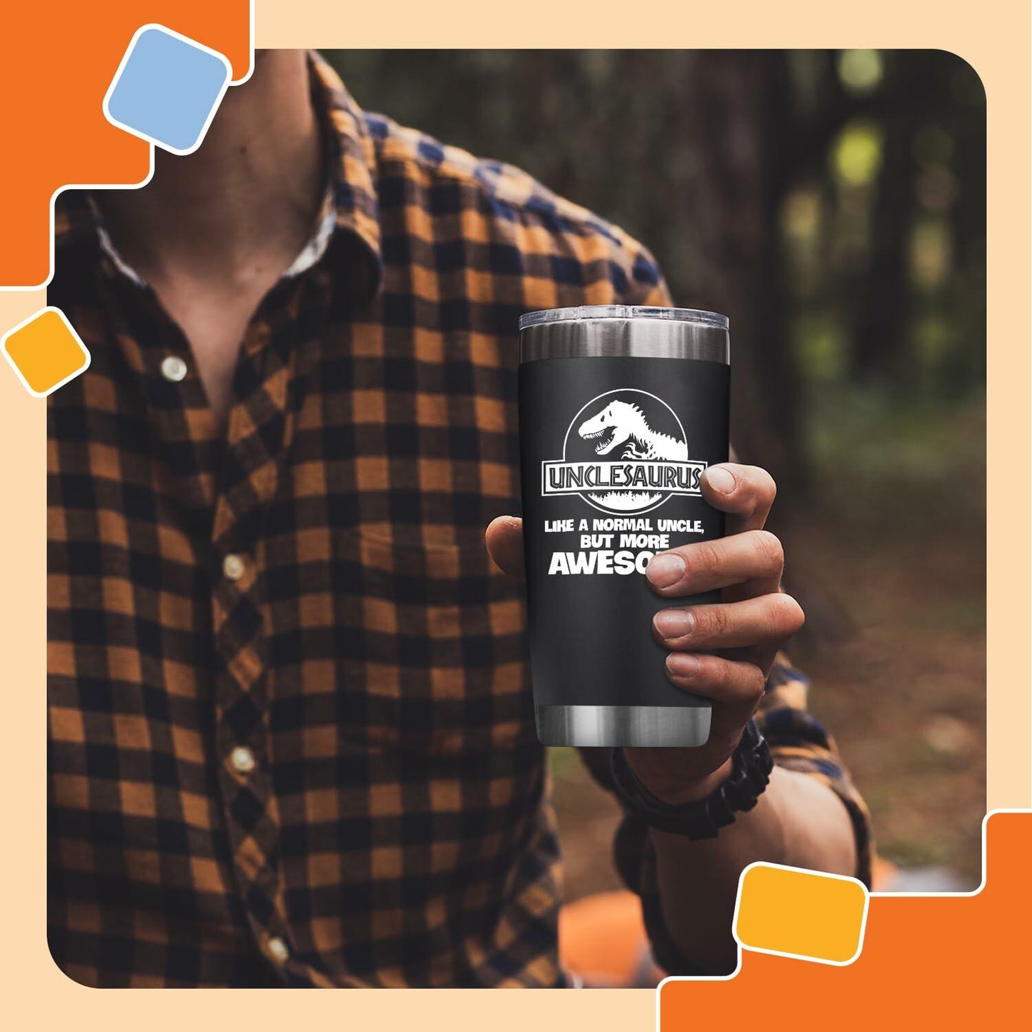 NewEleven Uncle Gift 20oz Tumbler from Niece/Nephew Funny Birthday Present