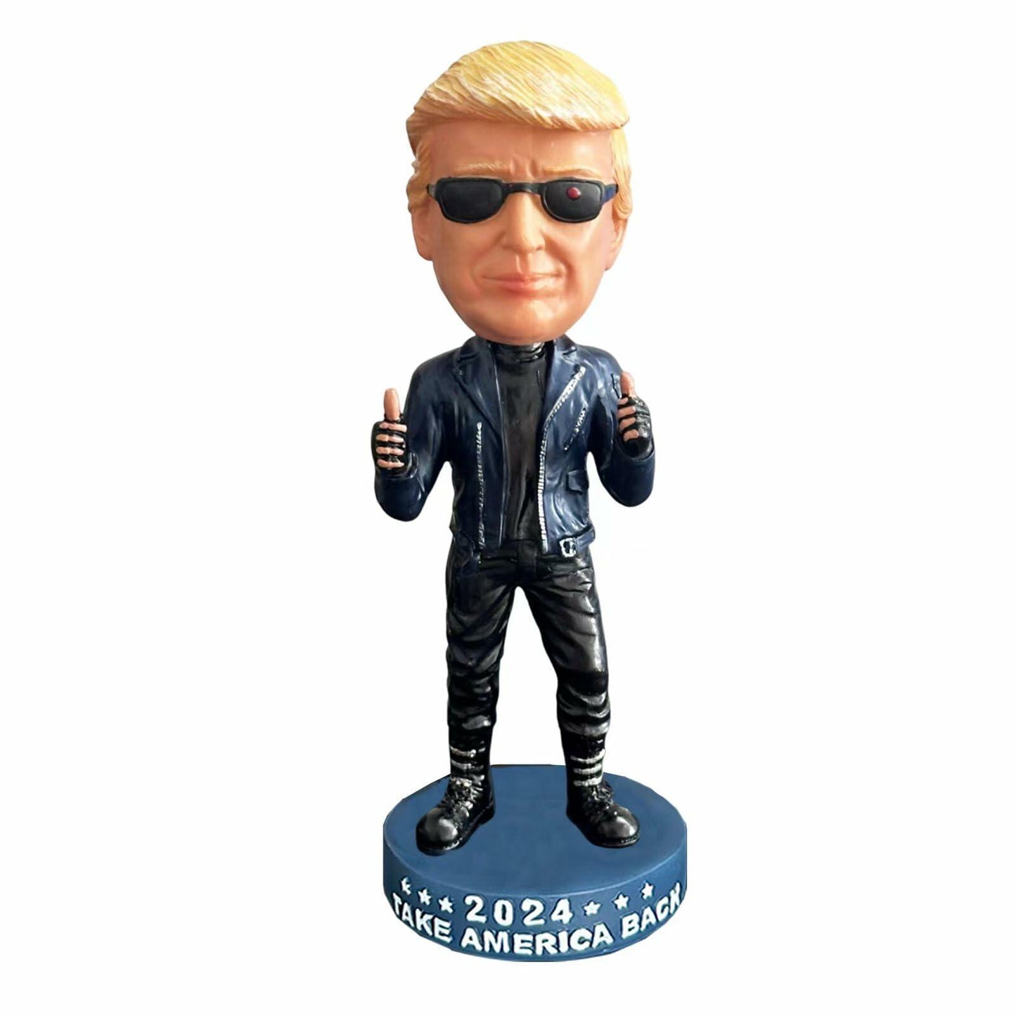 UKMPFGJ Donald Trump 2024 I Will Be Back Resin Puppet Black Political