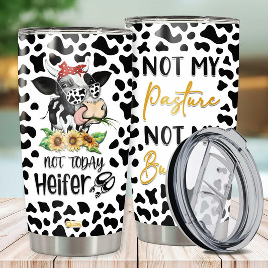 WAZONE Heifer Tumbler Cup Leopard Cow Stainless Steel 20oz Travel Mug