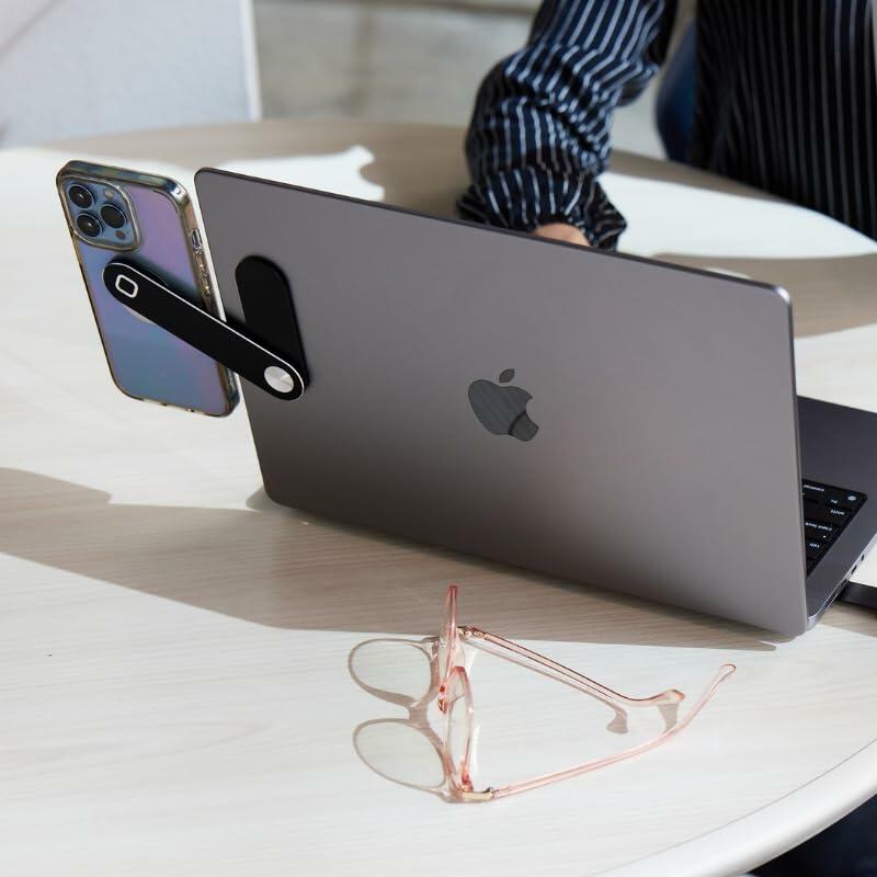 TechLok SideEye Phone Mount Magnetic Holder for Laptop Smartphone Silver