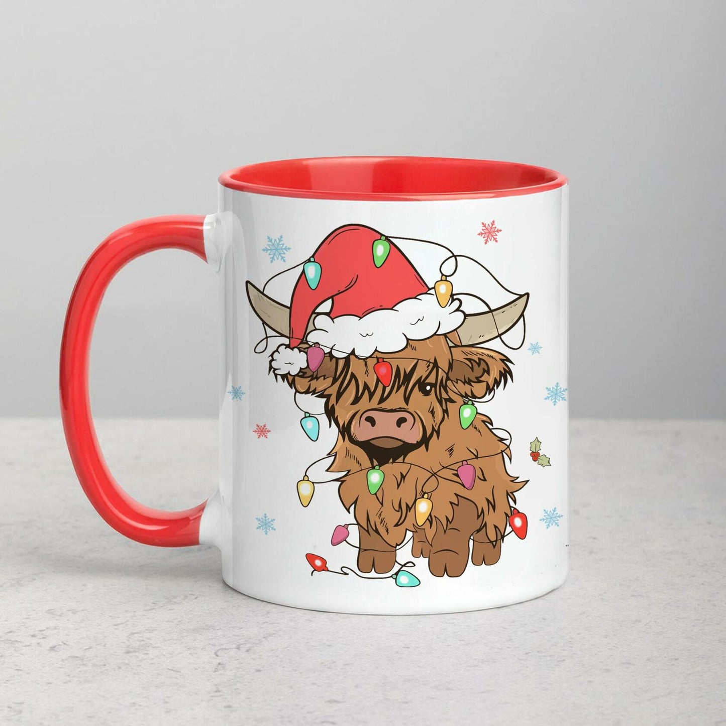 Hyturtle Highland Cow Coffee Mug 11oz Ceramic Christmas Color Xmas
