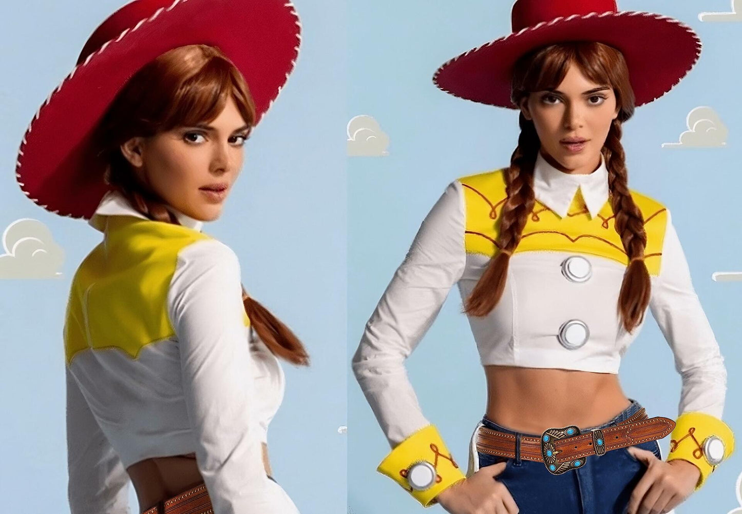 NociHah Adjustable Vintage Western Leather Belt Brown Waist 28-38