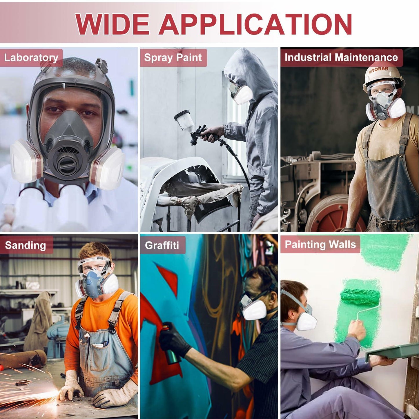 YOEFDQYE 6001 Respirator Filter Cartridges 5 Set Compatible with 6200 6800 7502