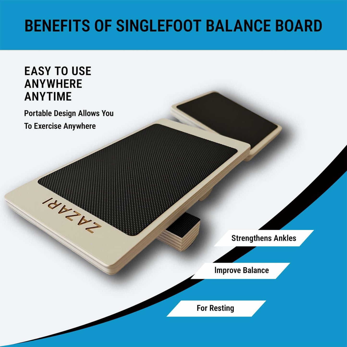 Foot Strengthener & Single Leg Balance Board for Stability and Training