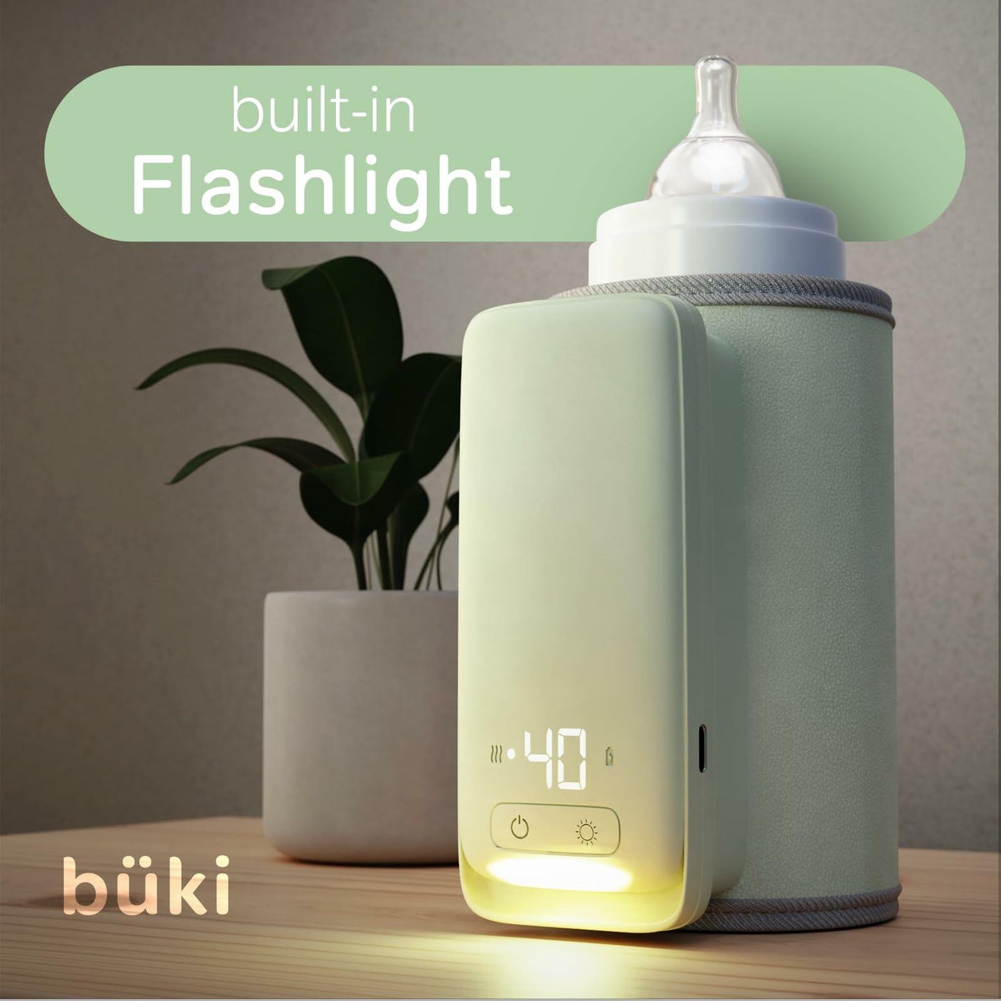 KinderSense Büki Portable Bottle Warmer Fast Heating Leak-Proof 6000mAh