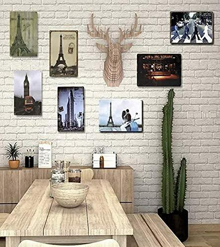 Licpact Metal Wall Sign Dirt Bike Art Retro Black 8x12 Inches