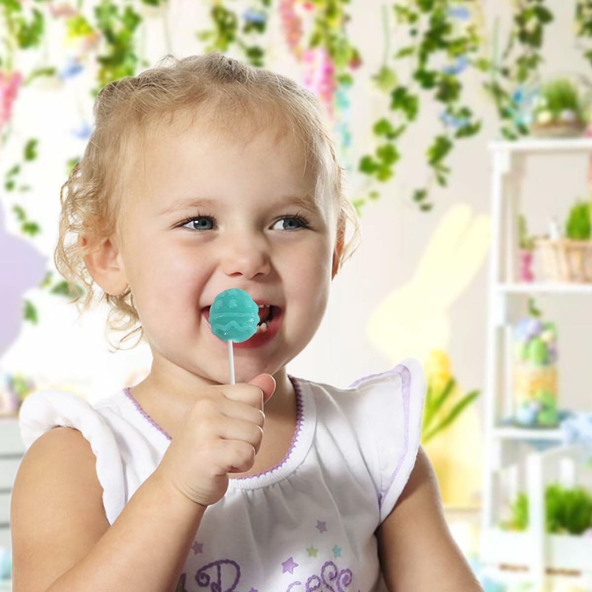 Taboom Egg Shaped Lollipops Easter Candy 16 Count Apple Blueberry Lemon