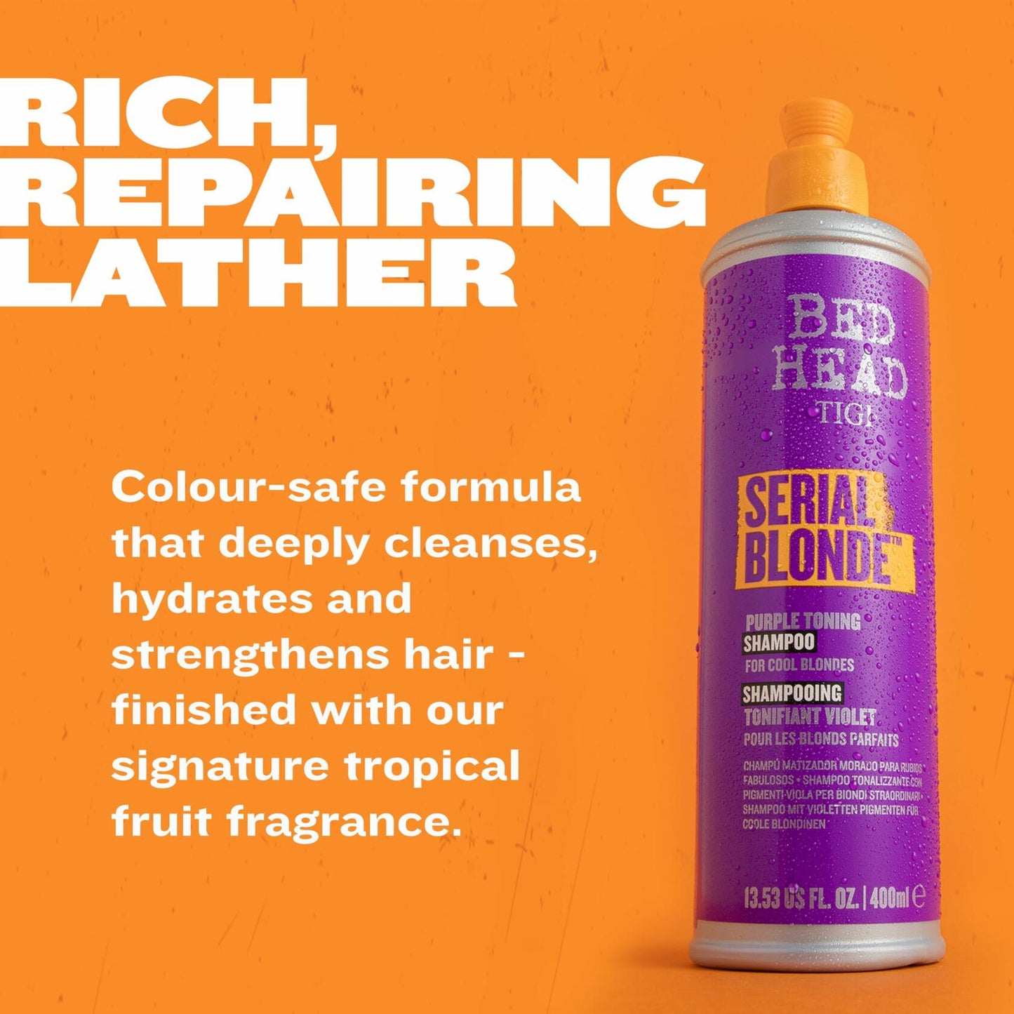 TIGI Bed Head Serial Blonde Restoring Shampoo Hydrolyzed Keratin 20.29oz