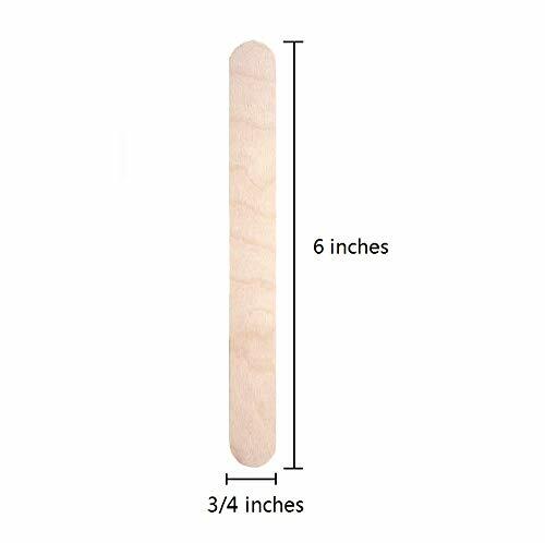MIUPOO Large Wooden Wax Sticks 100 Pcs Body Hair Removal Waxing Spatula