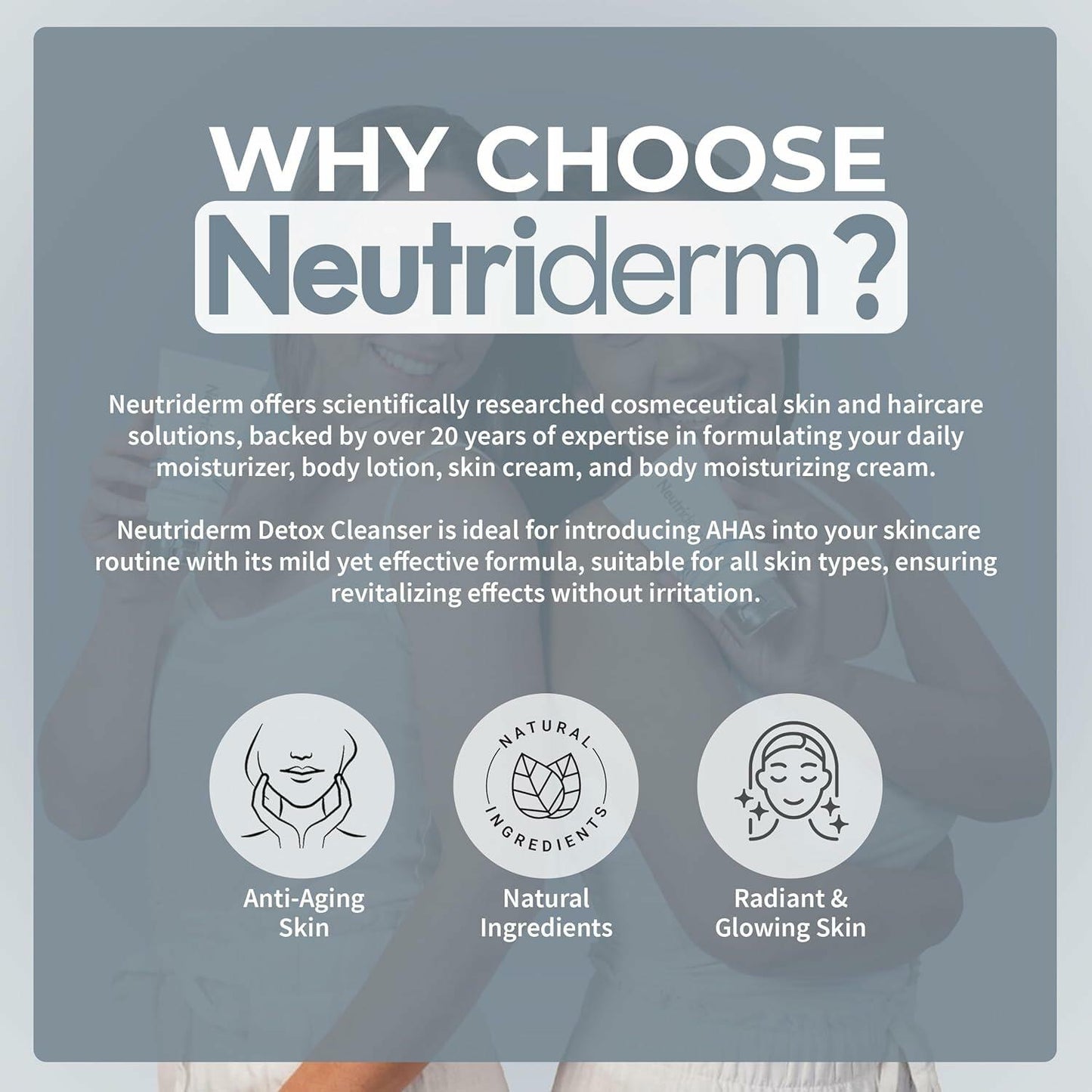 NEUTRIDERM Detox Glycolic Acid Face Wash Exfoliating Cleanser 120mL