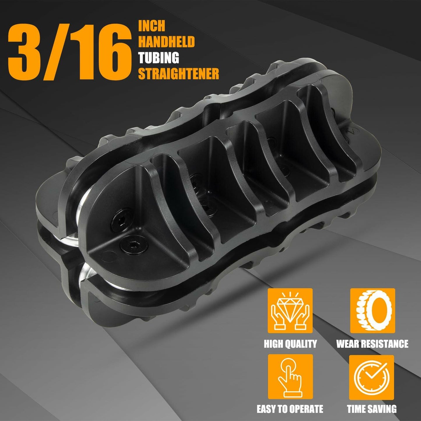 RANSOTO 3/16" Handheld Tubing Straightener Tool Copper Aluminum Steel