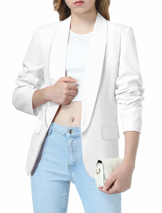 Mebius Girls Pink Shawl Collar Blazer Jacket Open Front Size 12Y