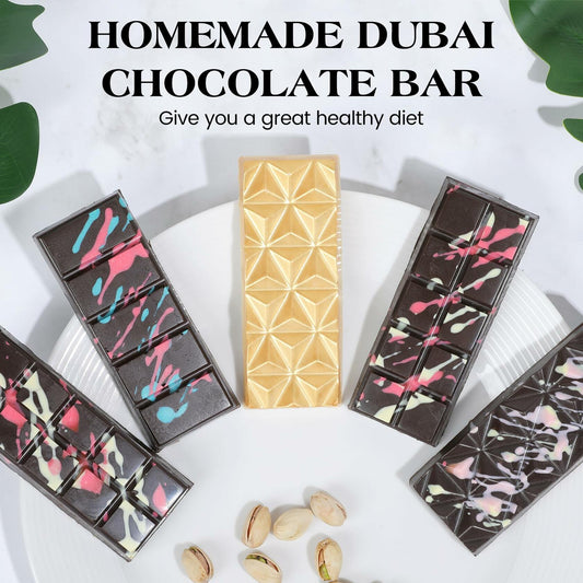 KASHME Chocolate Bar Mold Silicone Deep Large 1 Inch Brown 1 Pc